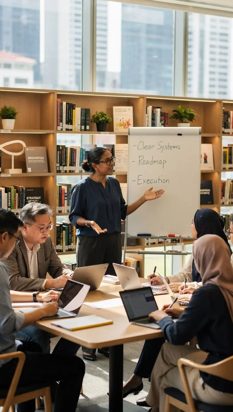 Professional business solutions illustration